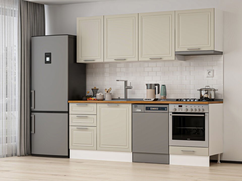 Alvinka 230X210 Cm Mbr_C Mutfak Dolabı Kumtaşı - Mdf