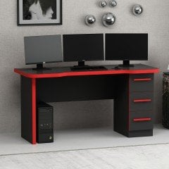 Phoenix 3 Çekmeceli Oyuncu Masası RGB Led Işıklı - Set 10