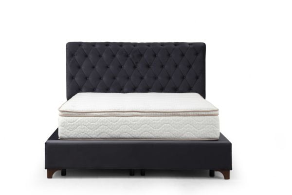 Deluxe Baza+Başlık+Yatak Antrasit 150x200
