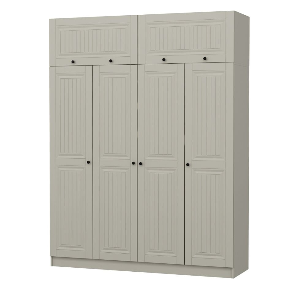 Kale 4 Kapaklı 2 İç Çekmeceli Dolap Ve Yüklük Kumtaşı Mebran İlkbahar