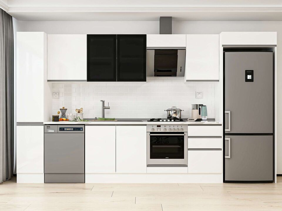 Alvinka 380X222 Cm High Gloss Mutfak Dolabı Mbb-E90B40S50-3