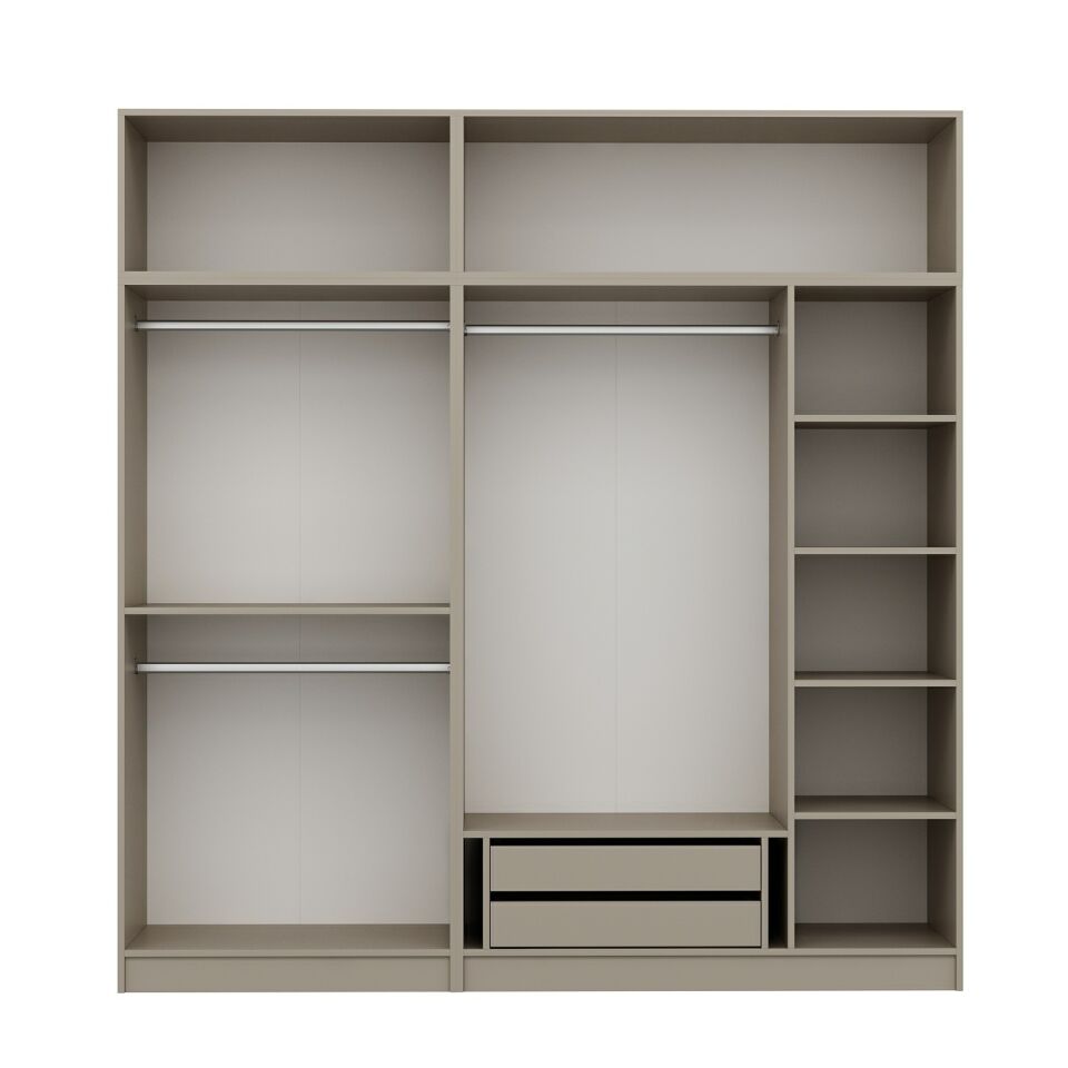 Kale 5 Kapaklı 2 İç Çekmeceli Dolap Ve Yüklük Kumtaşı Mebran İlkbahar