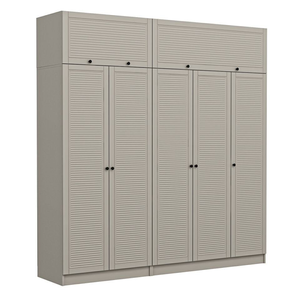 Kale 5 Mebran Panjur Kapaklı 2 Çekmeceli Dolap Ve Yüklük Kumtaşı