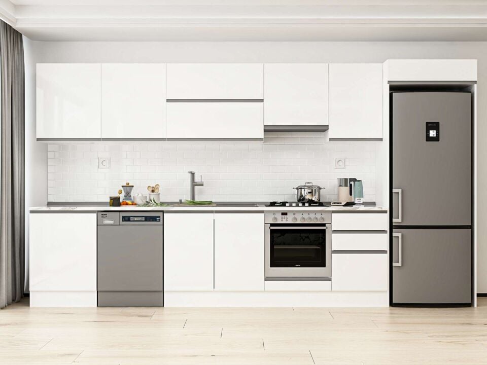 Alvinka 390X222 Cm High Gloss Mutfak Dolabı Mb-E80S60S50-1