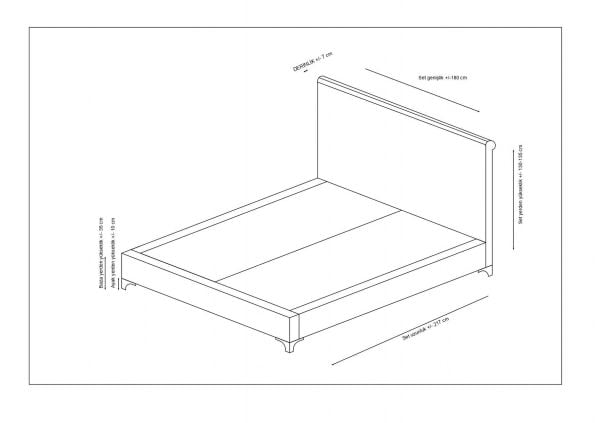 Deluxe Baza+Başlık Gül Kurusu 150x200