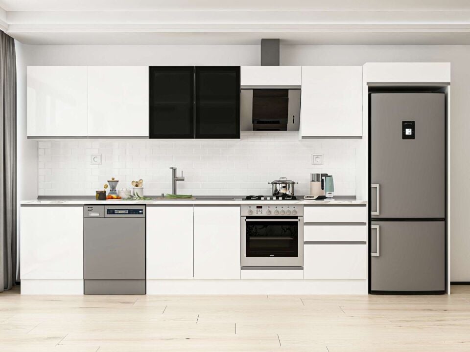 Alvinka 400X222 Cm High Gloss Mutfak Dolabı Mb-E80S60S60-3
