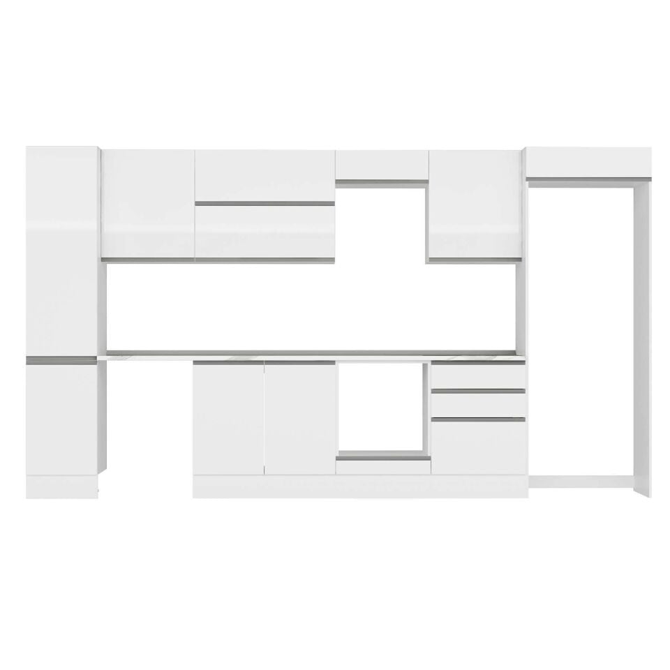 Alvinka 395X222 Cm High Gloss Mutfak Dolabı Mbb-E90B45S60-2
