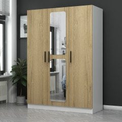 Kale 3 Kapaklı Aynalı 2Ç Dolap - Pera Ceviz