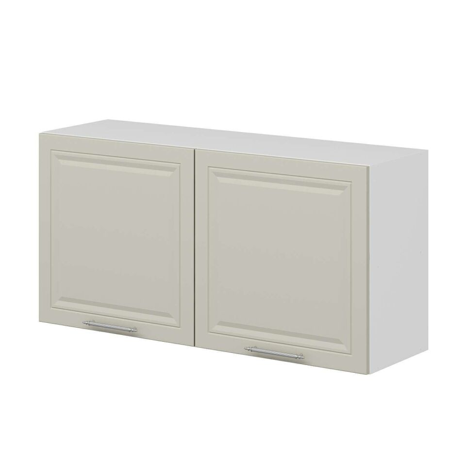 Alvinka Mutfak Modül Mbr_C Üst 2Dk1R 120-H60Cm Dolap Beyaz Kumtaşı