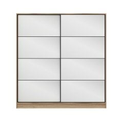 Minar Kale 2 Kapaklı Aynalı Sürgülü Dolap 180 Cm - Dore 190CM