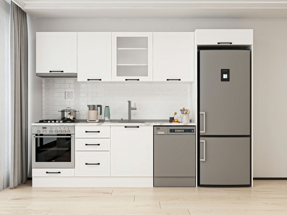 Alvinka 310X220 Cm Mbr_A Mutfak Dolabı Beyaz - Mdf