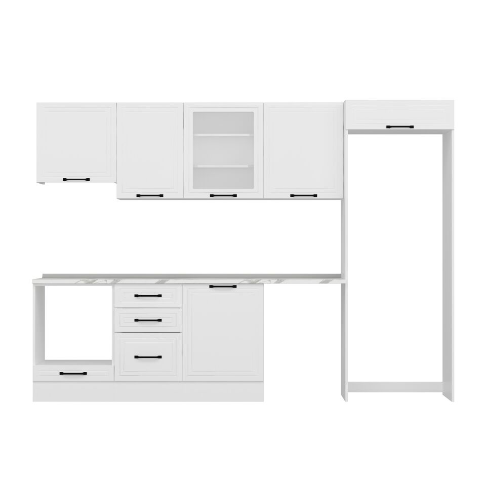 Alvinka 310X220 Cm Mbr_A Mutfak Dolabı Beyaz - Mdf