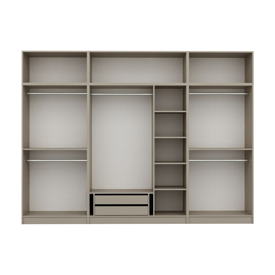 Kale 7 Kapaklı 2 İç Çekmeceli Dolap Ve Yüklük Kumtaşı Mebran İlkbahar