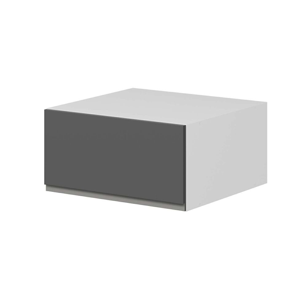 Alvinka Mutfak Modül Hg_J Üst 1Yk 60-H30Cm Yuk Dolap Beyaz Antrasit Mdf