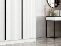 Kale Plus 3 Mebran Kapaklı 2Ç Dolap Beyaz Mebran 210CM