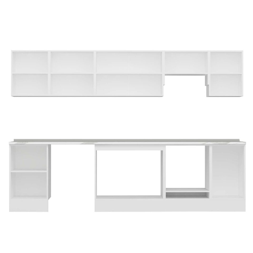 Alvinka 305X210 Cm Klasik Mebran Mutfak Dolabı M-E90S50S45-1 Mebran | Kumtaşı - Suntalam