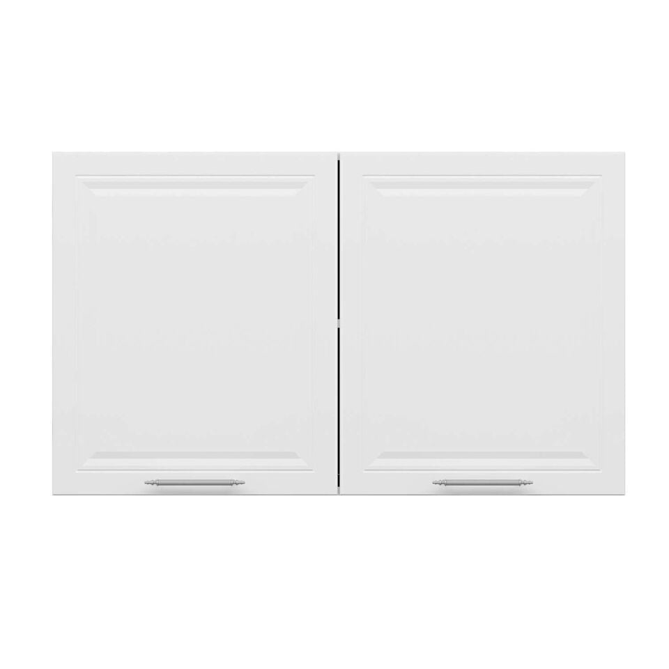 Alvinka Mutfak Modül Mbr_C Üst 2Dk1R 120-H72Cm Dolap Beyaz Beyaz