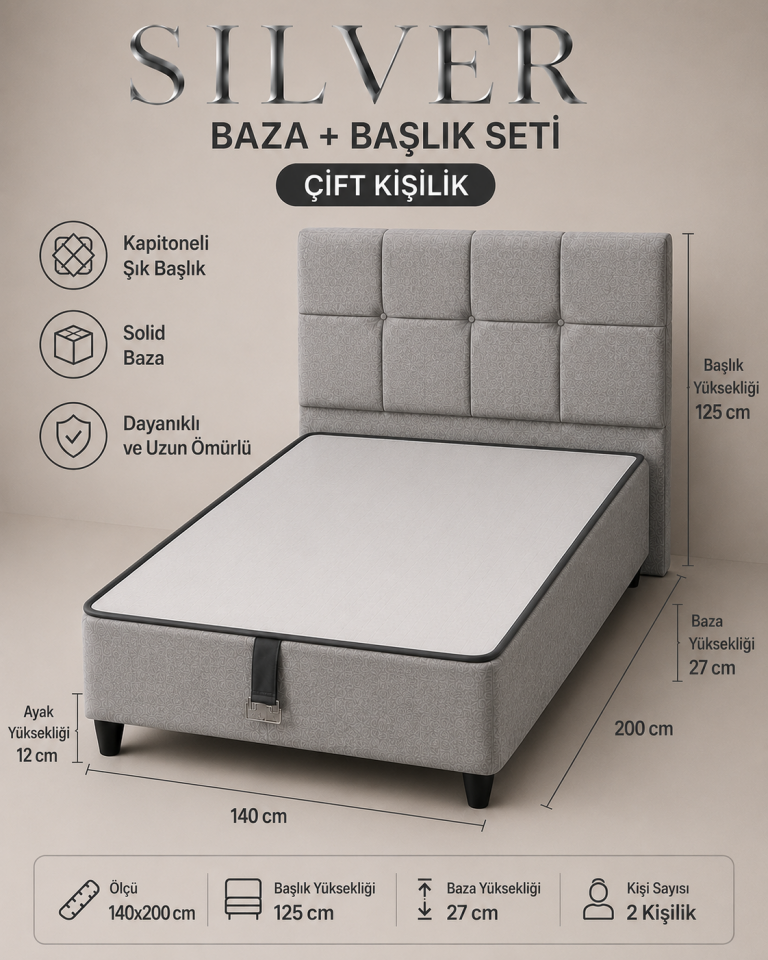 Silver Baza Başlık Seti