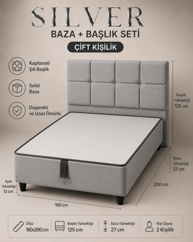 Silver Baza Başlık Seti
