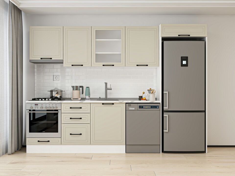 Alvinka 310X220 Cm Mbr_A Mutfak Dolabı Kumtaşı - Mdf