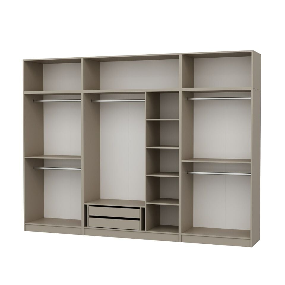 Kale 7 Mebran Panjur Kapaklı 2 Çekmeceli Dolap Ve Yüklük Kumtaşı