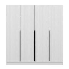 Kale Plus 4 Mebran Kapaklı 2Ç Dolap Beyaz Mebran 210CM