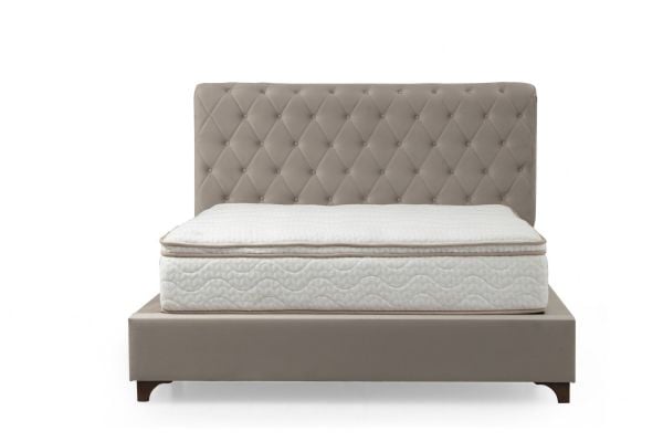Deluxe Baza+Başlık+Yatak Bej 160x200