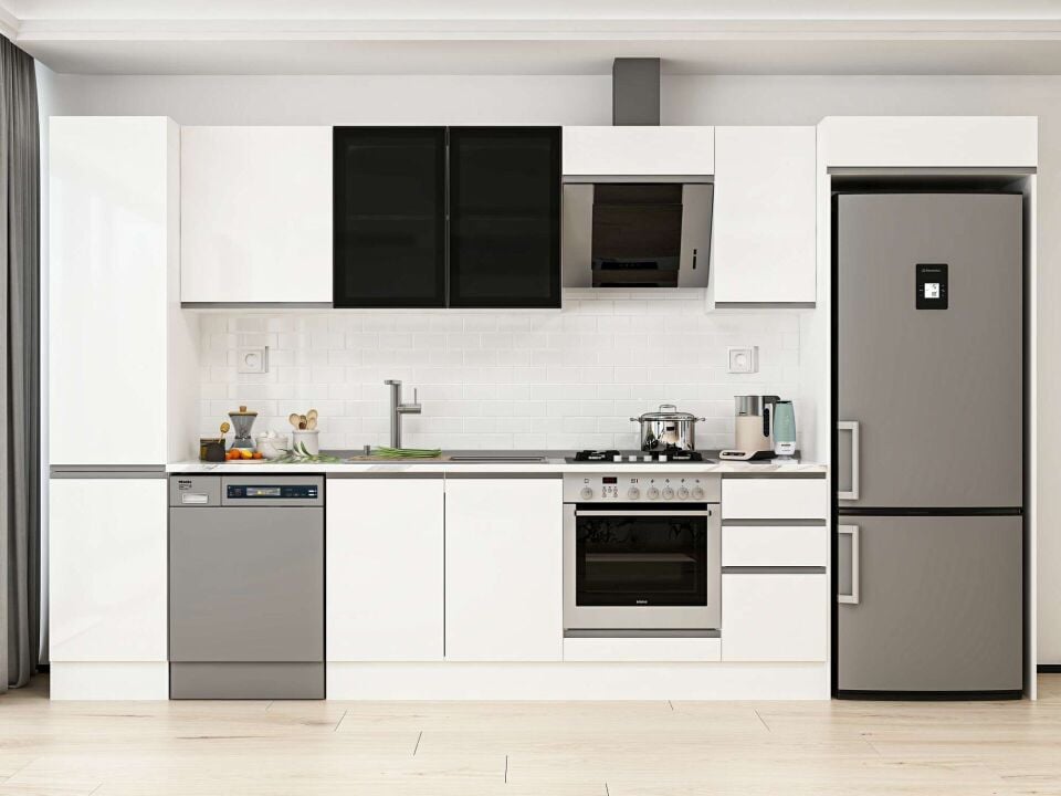 Alvinka 365X222 Cm High Gloss Mutfak Dolabı Mbb-E80B45S40-3