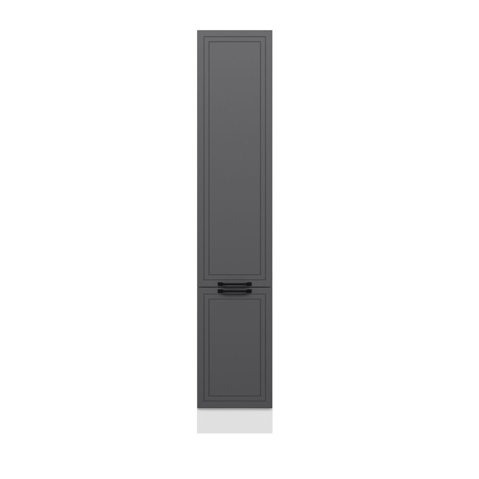 Alvinka Mutfak Modül Mbr_A 45-H240Cm Boy Dolabı Beyaz Antrasit Mdf