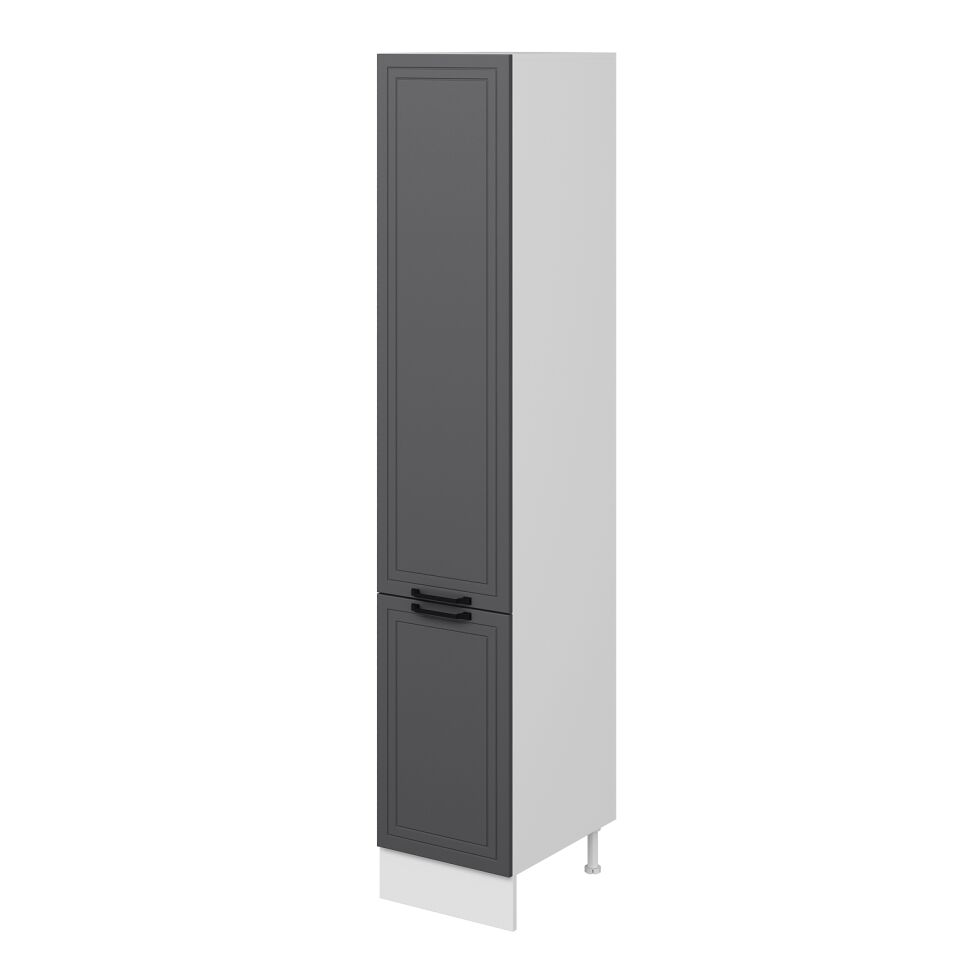 Alvinka Mutfak Modül Mbr_A 45-H240Cm Boy Dolabı Beyaz Antrasit Mdf