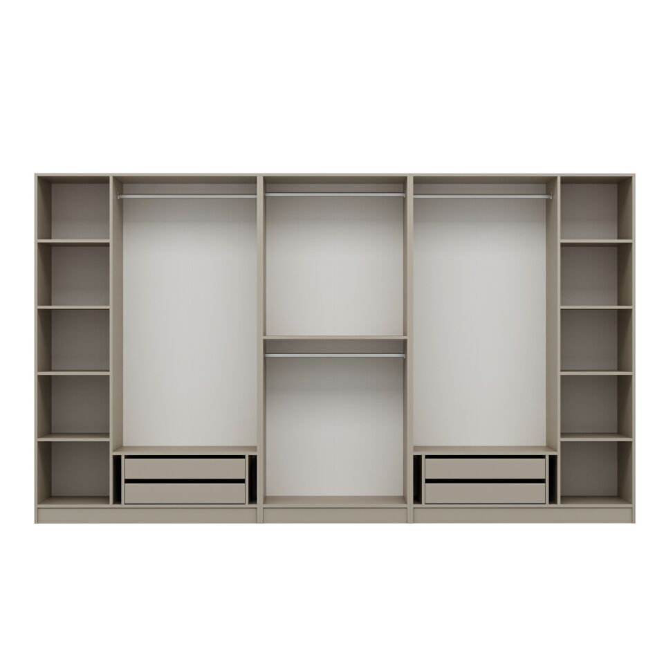 Kale 8 Bölmeli 4 Çekmeceli Giyinme Dolabı Kumtaşı