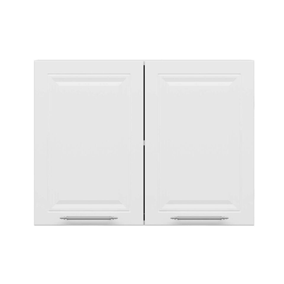 Alvinka Mutfak Modül Mbr_C Üst 2Dk1R 80-H60Cm Dolap Beyaz Beyaz