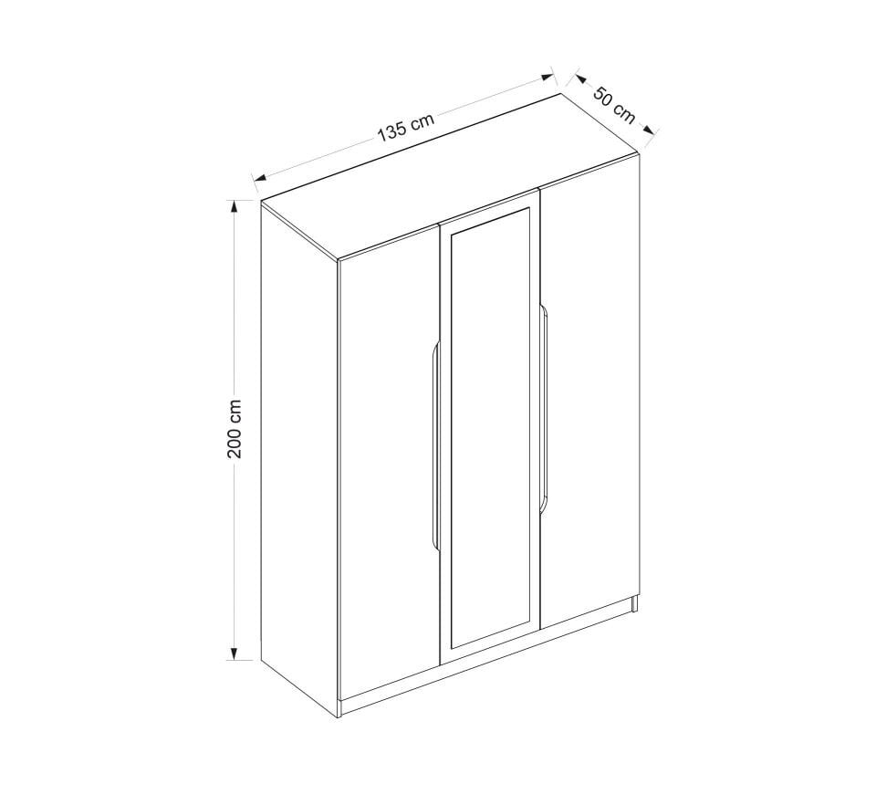 Minar 3 Menteşe Kapaklı Dolap-Antrasit