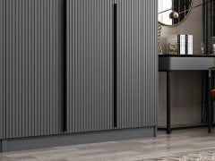 Kale Plus 5 Mebran Kapaklı 2Ç Dolap Antrasit Mebran 210CM