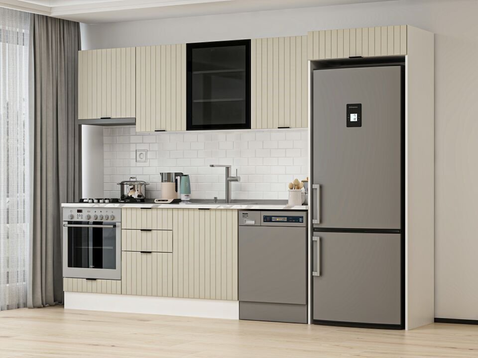 Alvinka 310X220 Cm Mbr_B Mutfak Dolabı Kumtaşı - Mdf