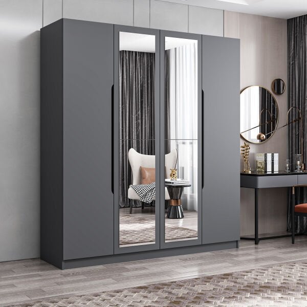 Minar 4 Menteşe Kapaklı Dolap-Antrasit