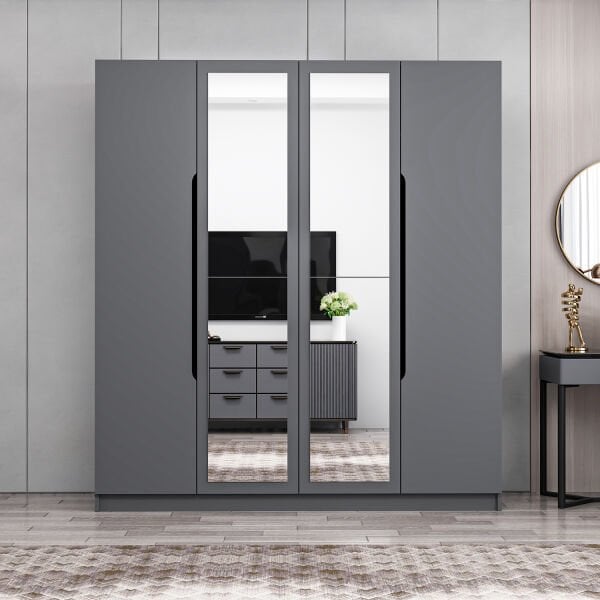 Minar 4 Menteşe Kapaklı Dolap-Antrasit