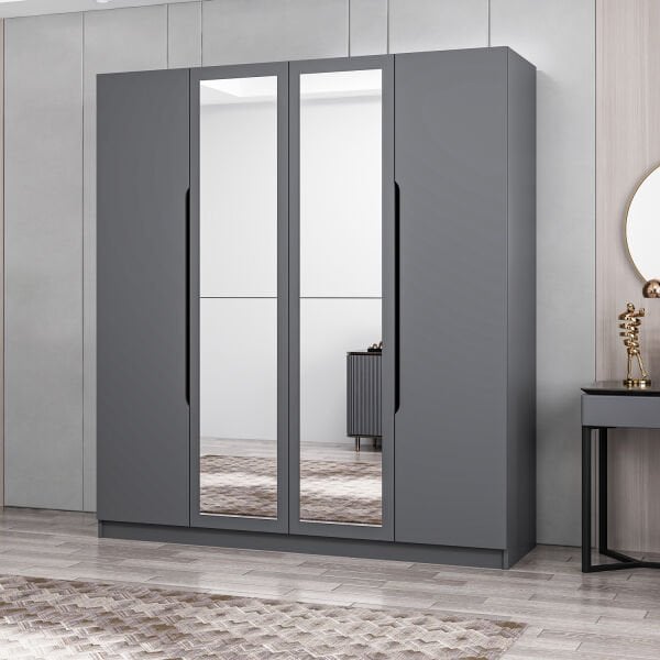 Minar 4 Menteşe Kapaklı Dolap-Antrasit