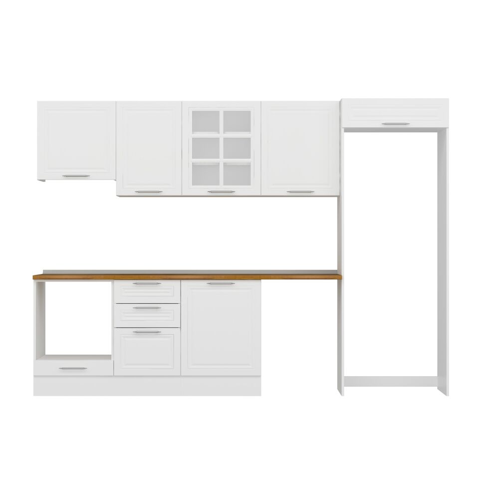 Alvinka 310X220 Cm Mbr_C Mutfak Dolabı Beyaz - Mdf