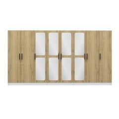 Kale 8 Kapaklı Aynalı 4Ç Dolap - Pera Ceviz