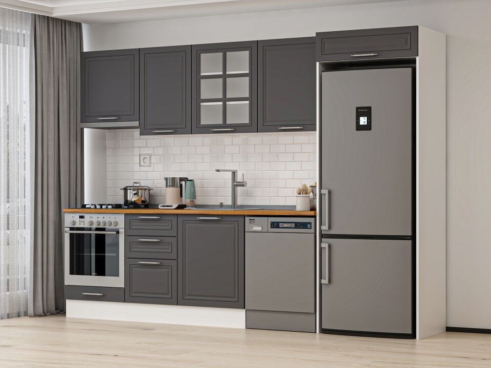 Alvinka 310X220 Cm Mbr_C Mutfak Dolabı Antrasit - Suntalam