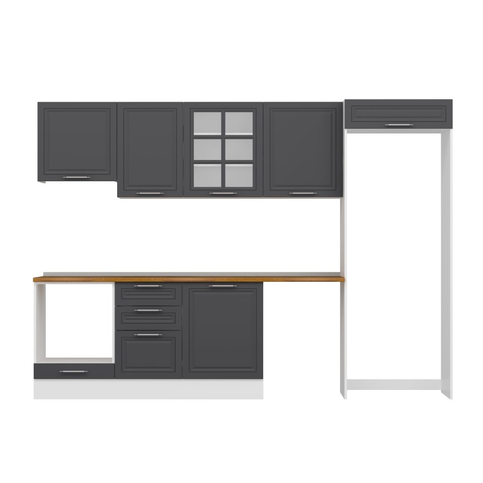 Alvinka 310X220 Cm Mbr_C Mutfak Dolabı Antrasit - Suntalam