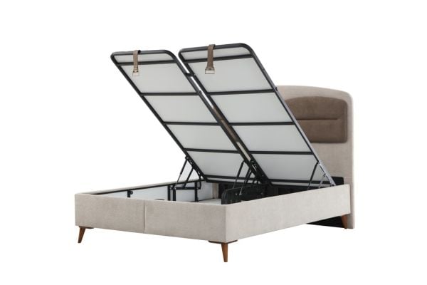 Retro Baza Başlık Yatak Seti - Ceviz Ayak-Coco03 -Yastık Coco08