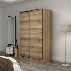 Minar Kale 2 Kapaklı Sürgülü Dolap 120 Cm - Dore 210CM