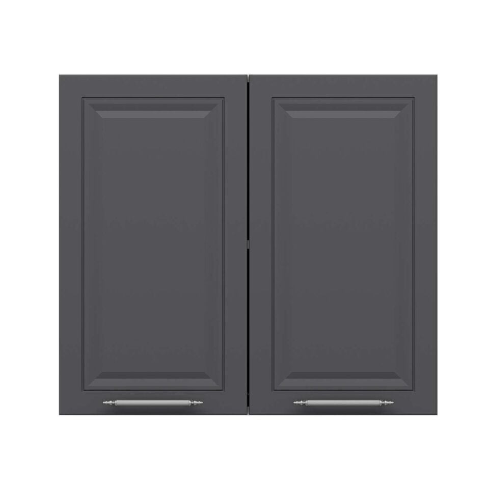 Alvinka Mutfak Modül Mbr_C Üst 2Dk1R 80-H72Cm Dolap Beyaz Antrasit