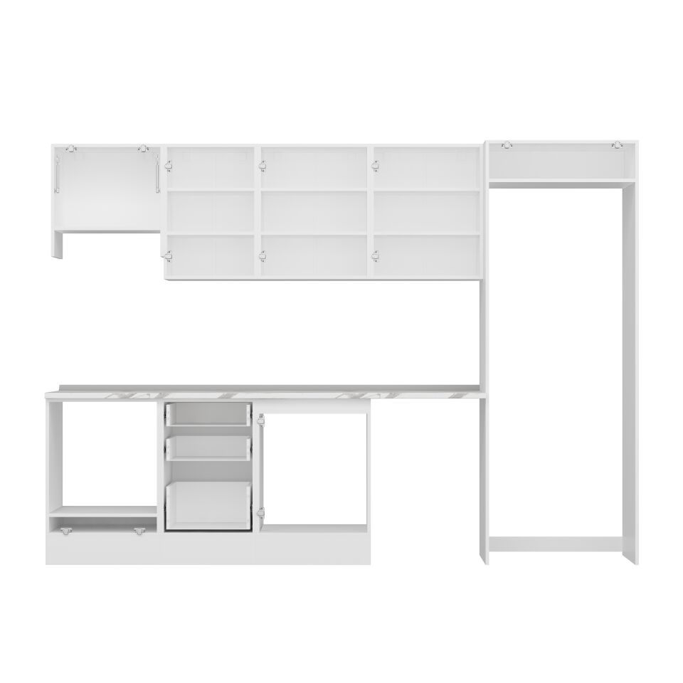 Alvinka 310X220 Cm Mbr_C Mutfak Dolabı Antrasit - Mdf