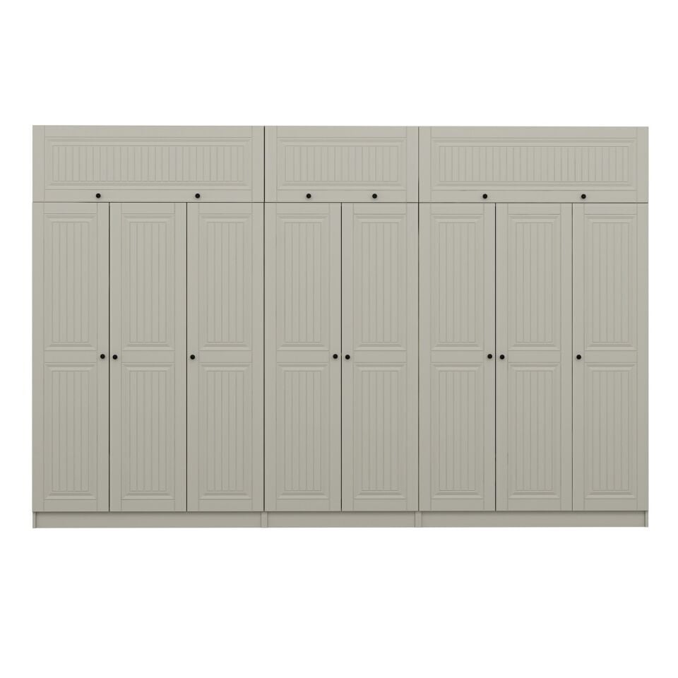 Kale 8 Kapaklı 4 İç Çekmeceli Dolap Ve Yüklük Kumtaşı Mebran İlkbahar 255CM