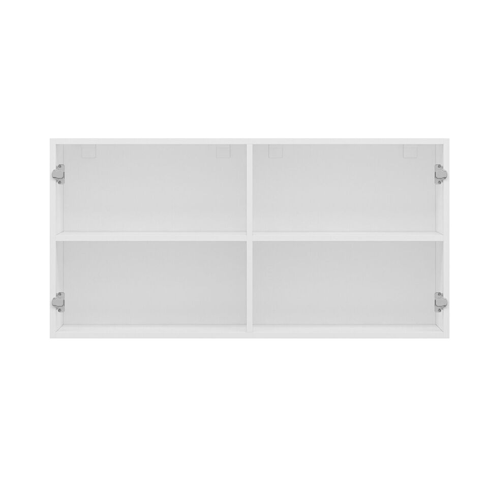 Alvinka Mutfak Modül Hg_J Üst 2Dk1R 120-H60Cm Dolap Beyaz Beyaz Mdf