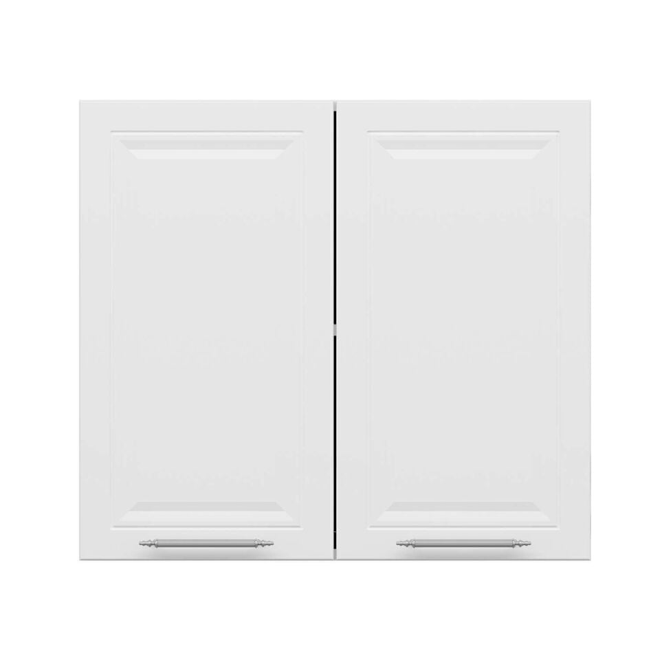 Alvinka Mutfak Modül Mbr_C Üst 2Dk1R 80-H72Cm Dolap Beyaz Beyaz