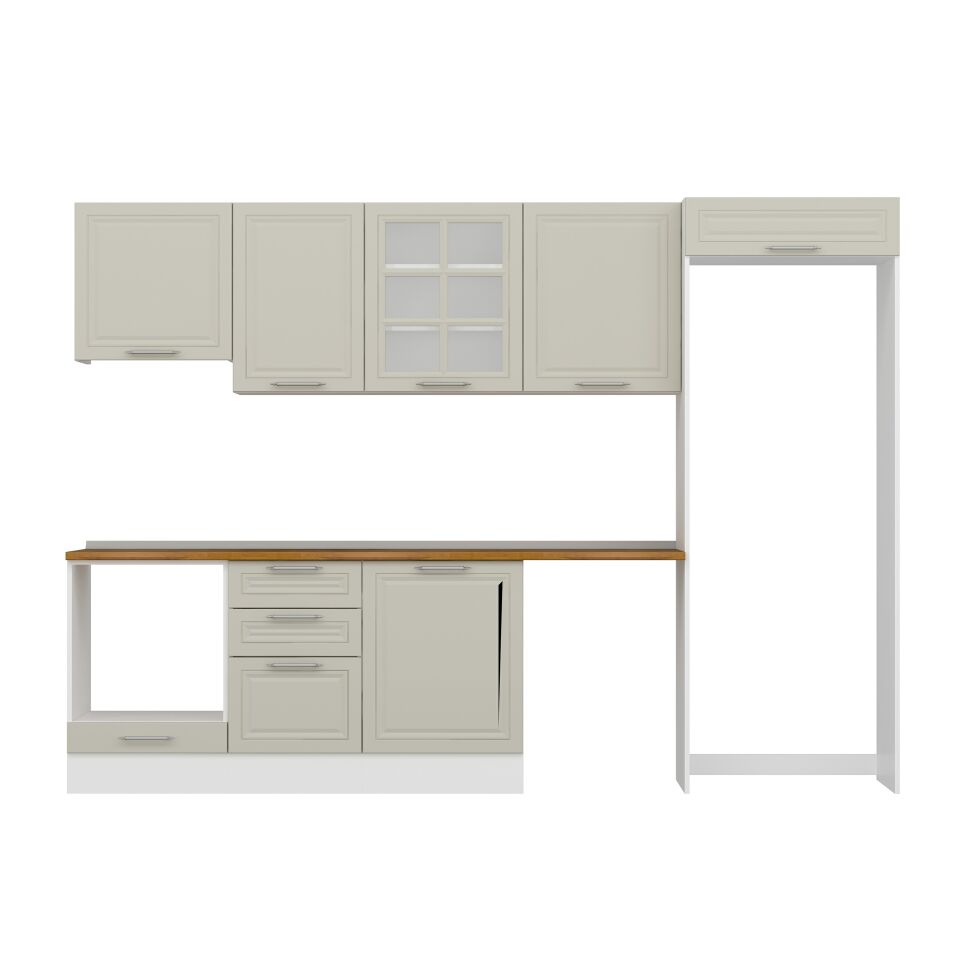 Alvinka 310X220 Cm Mbr_C Mutfak Dolabı Kumtaşı - Mdf